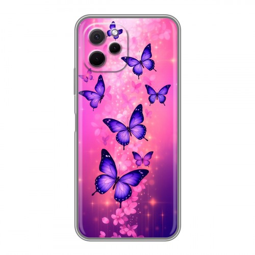 Дизайнерский силиконовый с усиленными углами чехол для Huawei Nova Y61 Бабочки