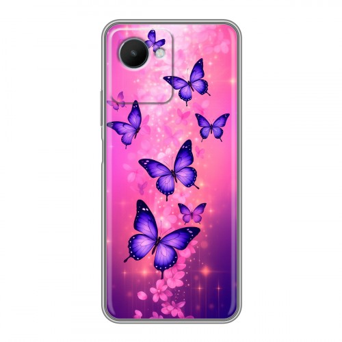 Дизайнерский силиконовый чехол для Realme C30s Бабочки