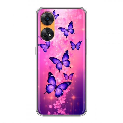 Дизайнерский силиконовый чехол для OPPO Reno8 T Бабочки