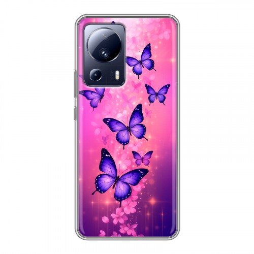 Дизайнерский силиконовый чехол для Xiaomi 13 Lite Бабочки