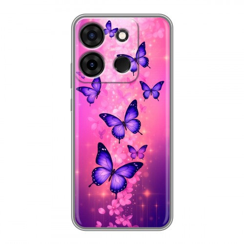 Дизайнерский силиконовый чехол для Infinix Smart 7 Бабочки