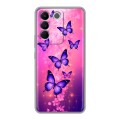 Дизайнерский силиконовый с усиленными углами чехол для Vivo V27e Бабочки