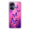 Дизайнерский силиконовый с усиленными углами чехол для Realme C55 Бабочки