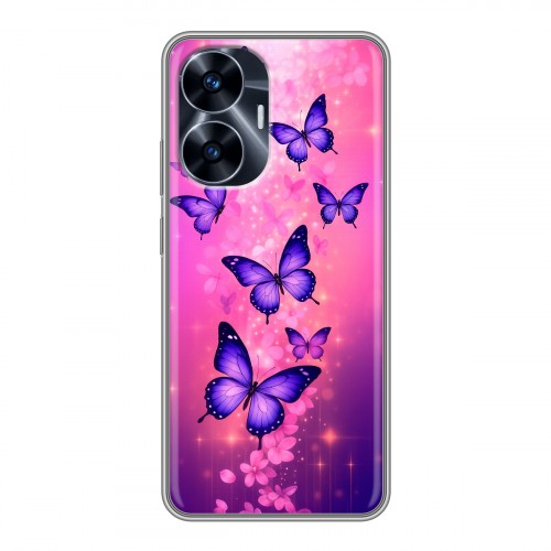 Дизайнерский силиконовый чехол для Realme C55 Бабочки