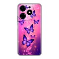 Дизайнерский силиконовый с усиленными углами чехол для Tecno Spark 10 Бабочки