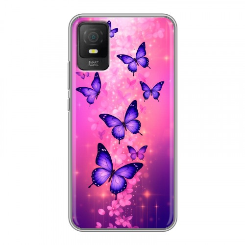 Дизайнерский силиконовый чехол для TCL 403 Бабочки