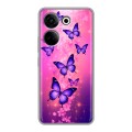 Дизайнерский силиконовый чехол для Tecno Camon 20 Бабочки