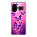 Дизайнерский силиконовый чехол для Realme GT5 Бабочки