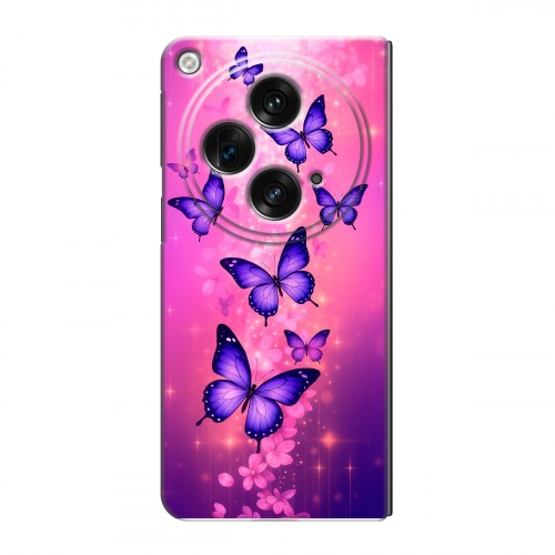 Дизайнерский пластиковый чехол для OPPO Find N3 Бабочки
