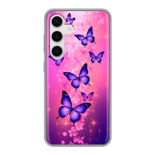 Дизайнерский силиконовый чехол для Samsung Galaxy S24 Бабочки
