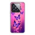 Дизайнерский силиконовый чехол для Xiaomi 14 Pro Бабочки