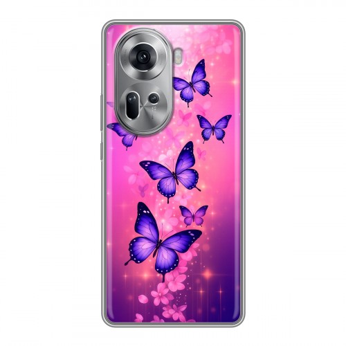 Дизайнерский силиконовый чехол для OPPO Reno 11 Бабочки