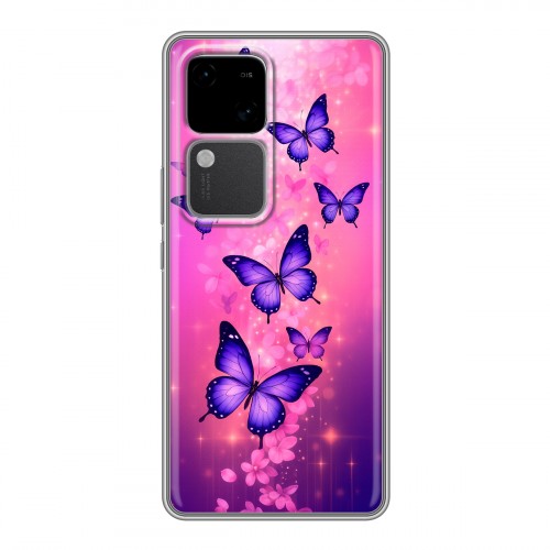 Дизайнерский силиконовый чехол для Vivo V30 5G Бабочки