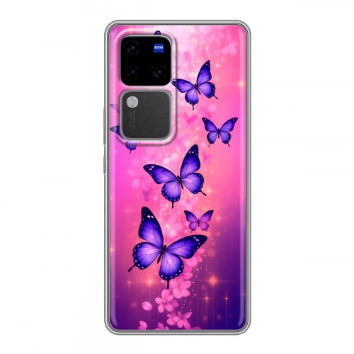 Дизайнерский силиконовый чехол для Vivo V30 Pro Бабочки