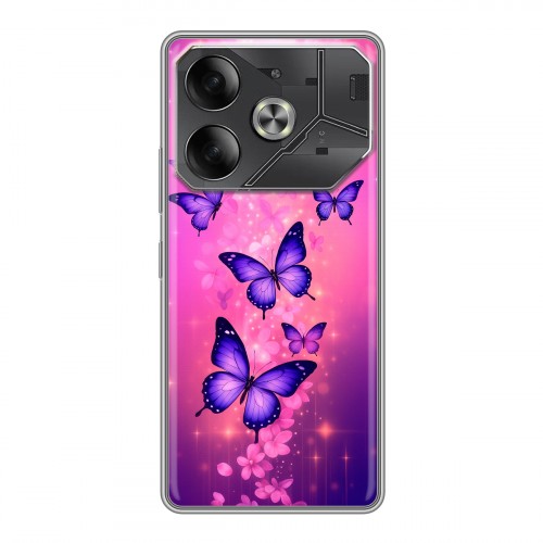Дизайнерский силиконовый чехол для Tecno Pova 6 Бабочки