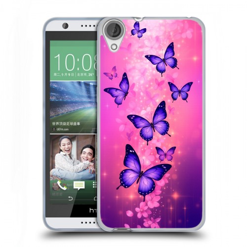 Дизайнерский силиконовый чехол для HTC Desire 820 Бабочки