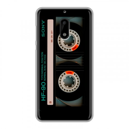 Дизайнерский пластиковый чехол для Nokia 6 Кассета