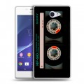Дизайнерский пластиковый чехол для Sony Xperia M2 dual Кассета