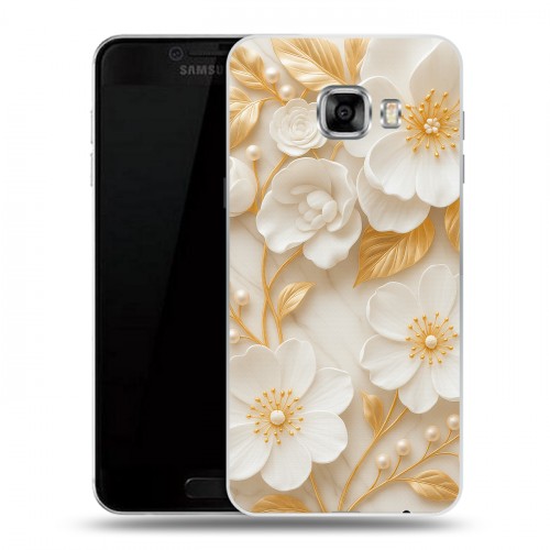 Дизайнерский пластиковый чехол для Samsung Galaxy C5 Цветы