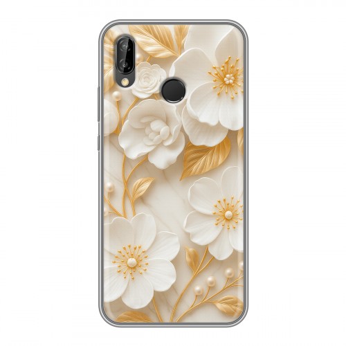 Дизайнерский силиконовый чехол для Huawei P20 Lite Цветы