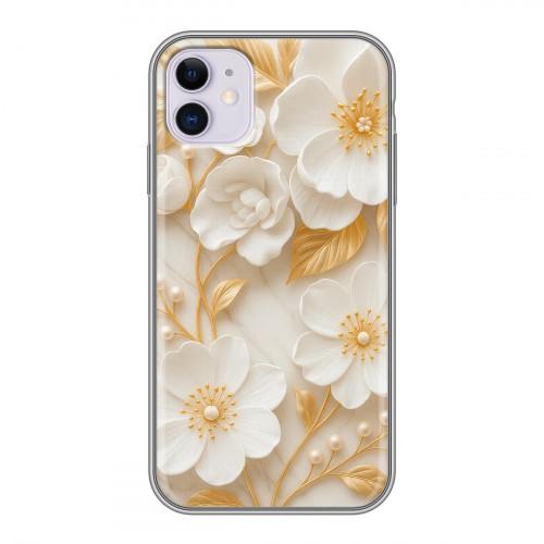 Дизайнерский силиконовый чехол для Iphone 11 Цветы