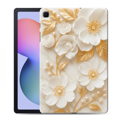 Дизайнерский силиконовый чехол для Samsung Galaxy Tab S6 Lite Цветы