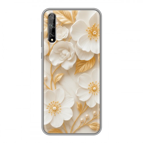 Дизайнерский силиконовый чехол для Huawei Y8p Цветы