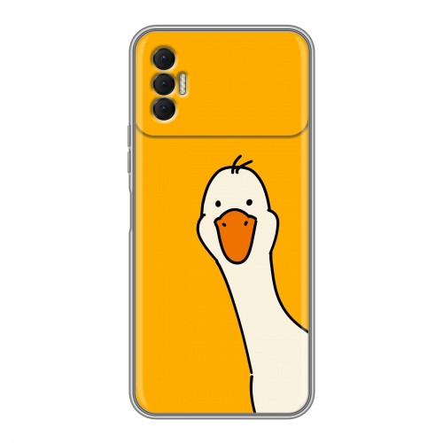 Дизайнерский силиконовый чехол для Tecno Spark 8P Утка