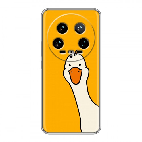 Дизайнерский силиконовый чехол для Xiaomi 14 Ultra Утка