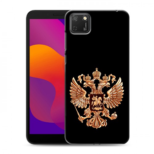 Дизайнерский силиконовый чехол для Huawei Honor 9S Герб России золотой