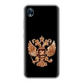 Дизайнерский силиконовый чехол для Vivo Y91C Герб России золотой