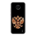 Дизайнерский силиконовый чехол для Nokia C20 Герб России золотой