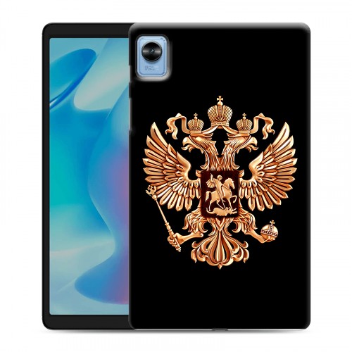 Дизайнерский силиконовый чехол для Realme Pad Mini Герб России золотой