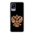 Дизайнерский силиконовый чехол для TCL 405 Герб России золотой
