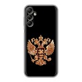 Дизайнерский силиконовый чехол для Samsung Galaxy A14 Герб России золотой