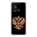 Дизайнерский силиконовый чехол для Xiaomi RedMi 12C Герб России золотой