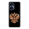 Дизайнерский силиконовый чехол для Realme C55 Герб России золотой