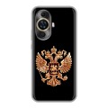 Дизайнерский силиконовый чехол для Huawei Nova 11 Герб России золотой