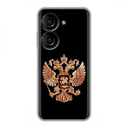 Дизайнерский силиконовый чехол для ASUS ZenFone 9 Герб России золотой