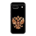 Дизайнерский силиконовый чехол для Google Pixel 8a Герб России золотой
