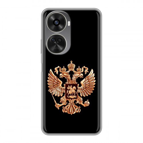 Дизайнерский силиконовый чехол для Huawei Nova 11 SE Герб России золотой