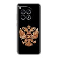 Дизайнерский силиконовый чехол для OnePlus Ace 3 Герб России золотой