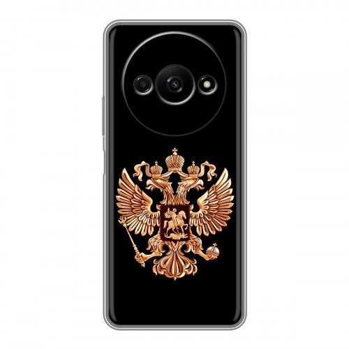 Дизайнерский силиконовый чехол для Xiaomi RedMi A3 Герб России золотой