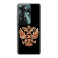 Дизайнерский силиконовый чехол для Oppo Reno 11F Герб России золотой