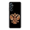 Дизайнерский силиконовый чехол для Realme C65 Герб России золотой