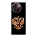 Дизайнерский силиконовый чехол для Vivo V30e Герб России золотой
