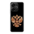 Дизайнерский силиконовый чехол для RedMi 13 4G Герб России золотой