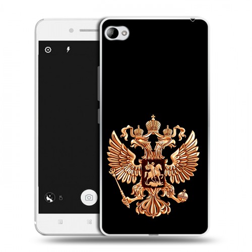 Дизайнерский пластиковый чехол для Lenovo S90 Герб России золотой