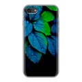 Дизайнерский силиконовый чехол для Iphone 7 Листья и роса