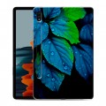 Дизайнерский силиконовый чехол для Samsung Galaxy Tab S7 Листья и роса
